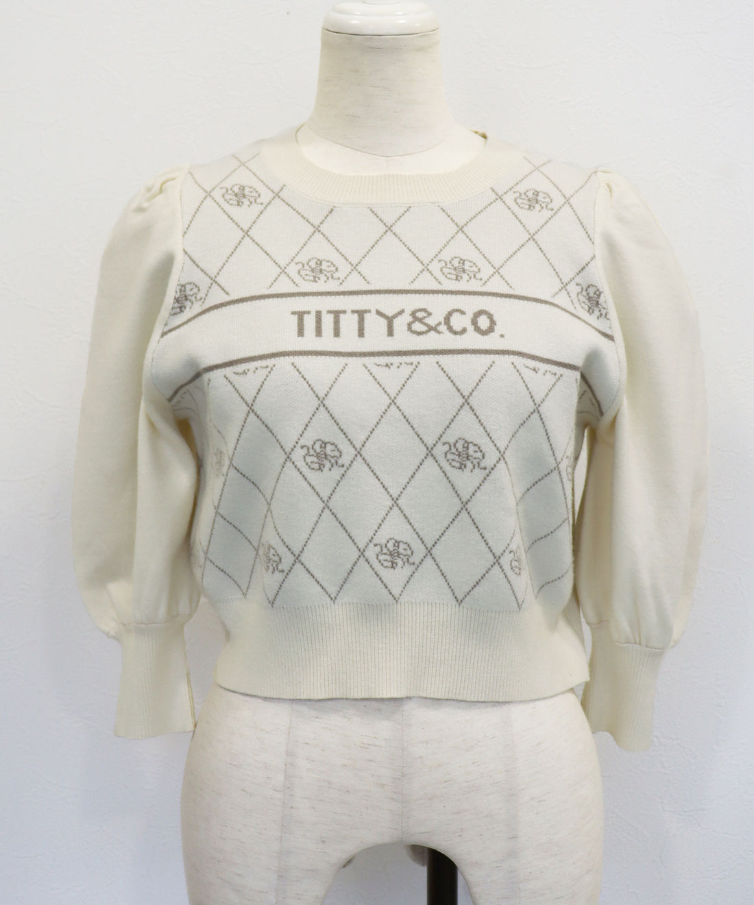 ★EC限定先行予約★【TITTY&CO.】モノグラムニットトップス